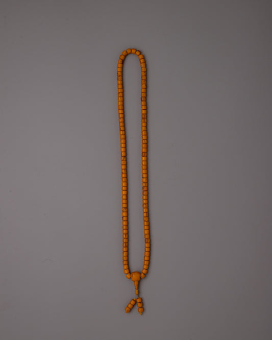 Artificial Amber Mala Beads | Perfect for Meditation and Spiritual Practice