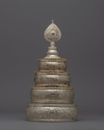 Mandala Silver Offering Set