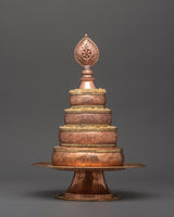 Copper Mandala Offering Set with Brass