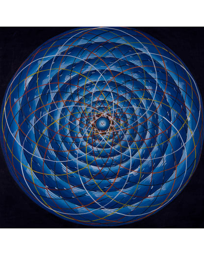 Hand-Painted Cosmic Mandala | Sacred Geometry Art