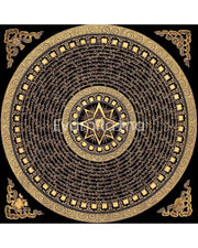 Genuine Hand Painted Mantra Mandala Thangka | Original Black And Gold Style Mandala | Wall Hanging Decor | Yoga & Meditation | Zen Wall Art