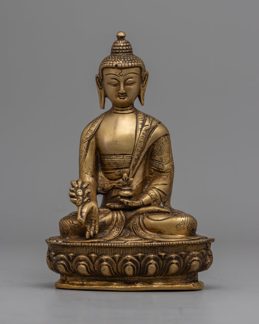 Medicine Buddha Brass Statue