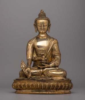 Medicine Buddha Healing Deity Statue 