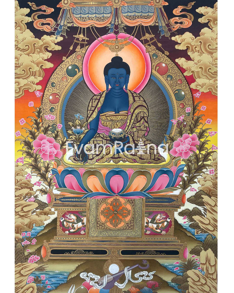 Original Hand painted Medicine Buddha Thangka 