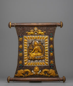 Green Tara Metal Thangka
