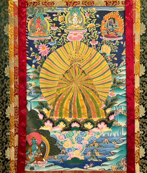 Exclusive Guru Rinpoche Thangka in Rainbow Form