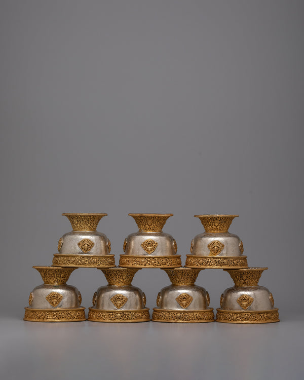 Buddhist Ritual Seven Water Offerings Bowl