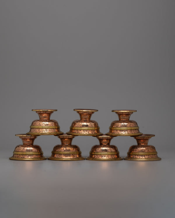 Copper Bowls Water Offering Set