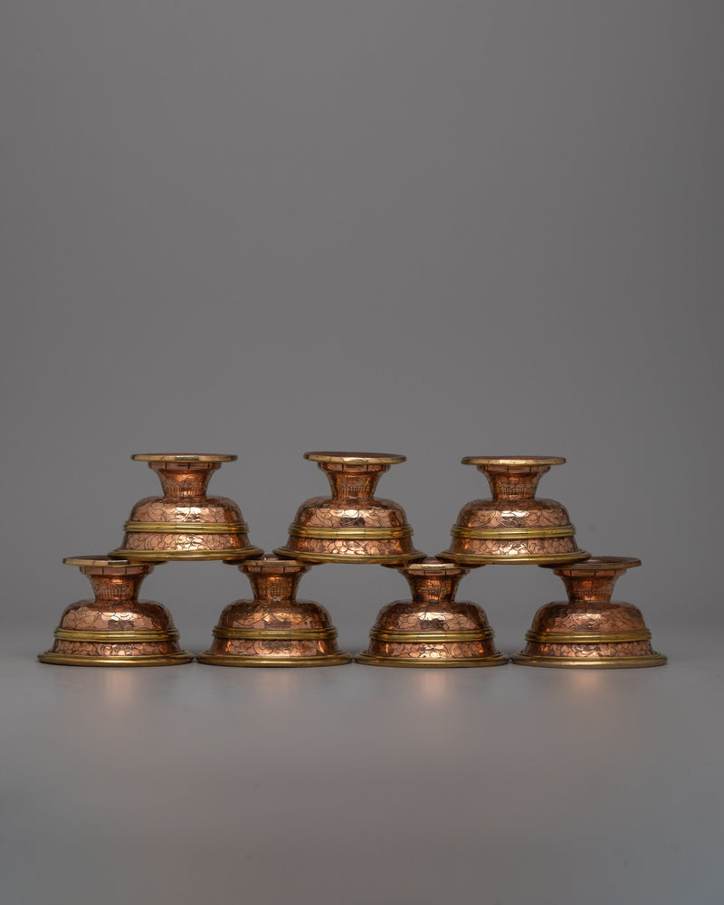 Copper Bowls Water Offering Set