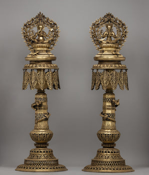Typical Nepali Oil Lamp Set