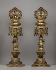 Typical Nepali Oil Lamp Set