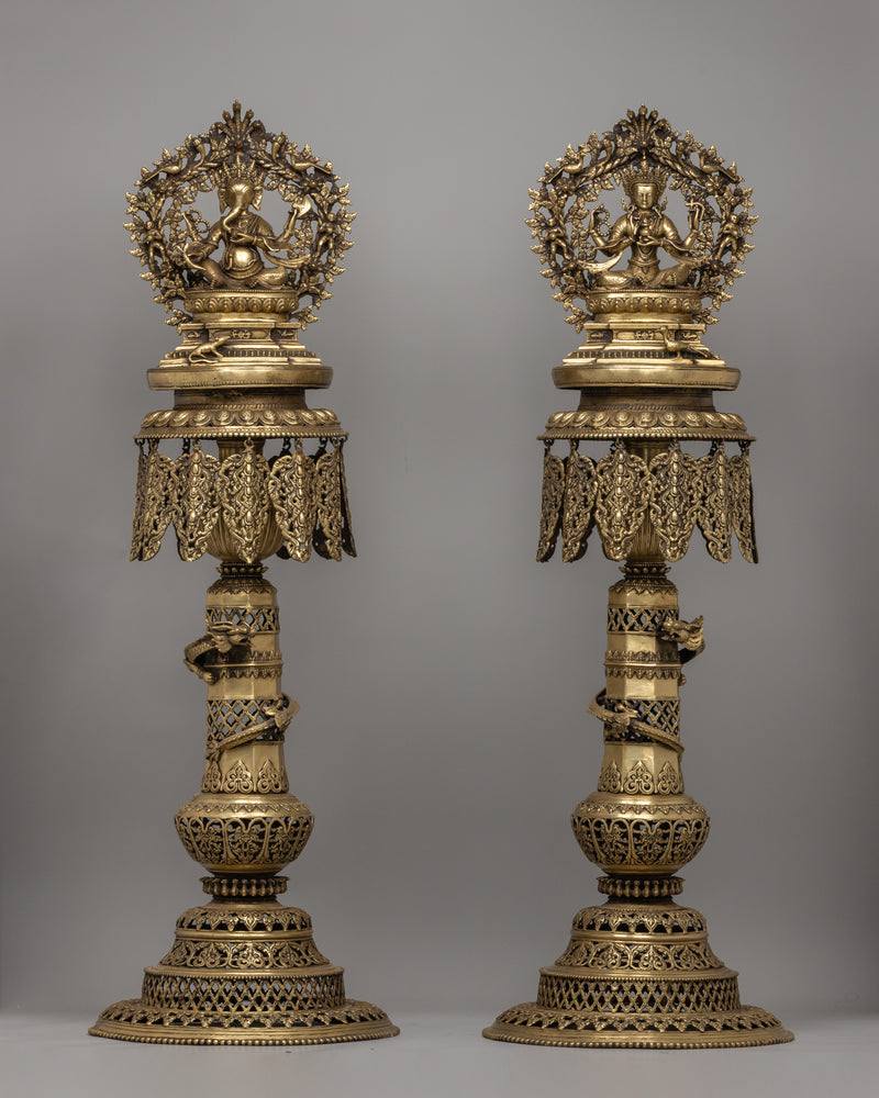 Typical Nepali Oil Lamp Set