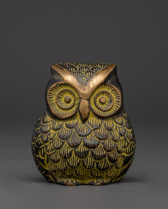 Tibetan Owl Symbol Sculpture