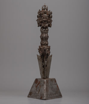 Iron Phurba Dagger with Stand | Tibetan Buddhist Tantric Practice