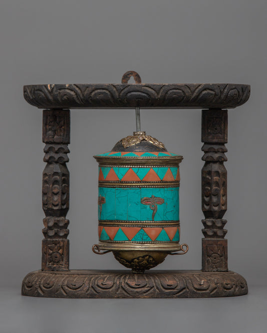 Turquoise Prayer Wheel