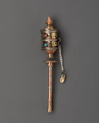 Tibetan Sacred Mantra Engraved Prayer Wheel