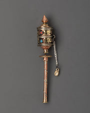 Tibetan Sacred Mantra Engraved Prayer Wheel