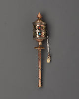 Handcrafted Copper and Brass Tibetan Prayer Wheel
