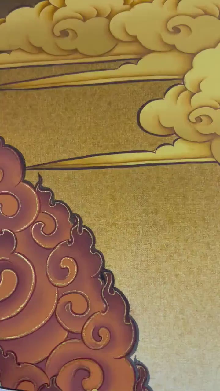Load video: Traditional Tibetan Thangka | Yidam Vajrayogini | Thangka Painting |  The Divine Dakini |