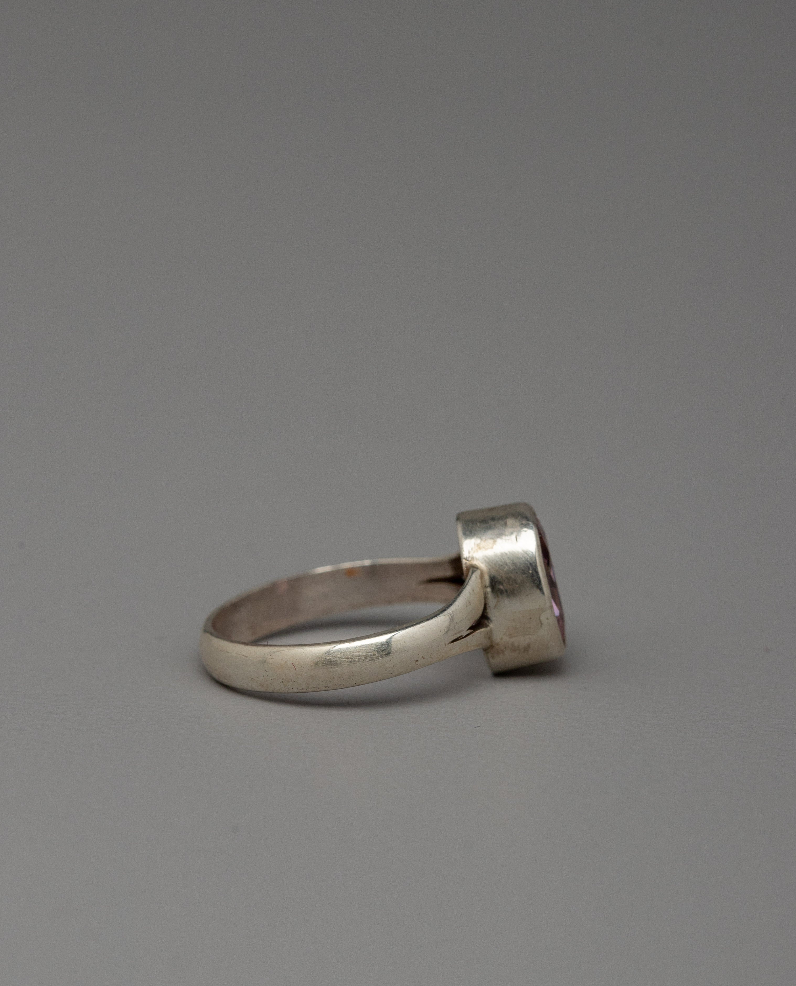 Elegant Gemstone Jewelry Ring | Silver Stone Setting