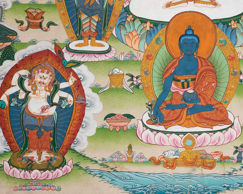 1000-Armed Chenrezig Thangka Print | Divine Tibetan Art | Meditative Masterpiece