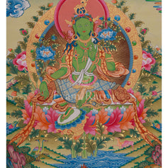 Vajrayana Deity Green Tara Art 