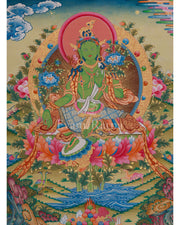 Vajrayana Deity Green Tara Art 
