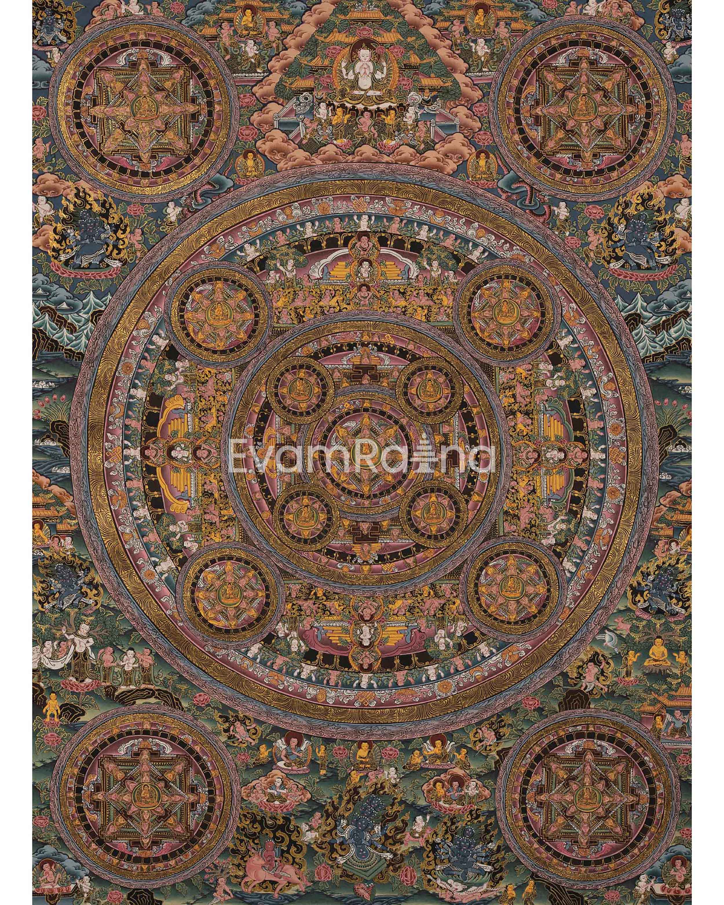 15 Mandala Thangka for Samatha Meditation Practice