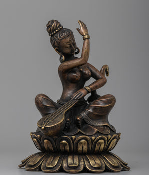 Brass Saraswati Statue
