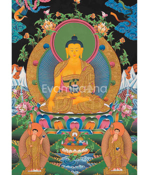 Genuine Hand-Painted Shakyamuni Buddha | Gautama Buddha | Tibetan Thangka Painting |