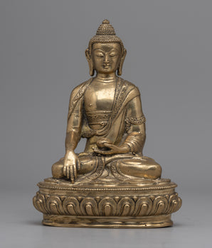Shakyamuni  Brass Buddha Statue