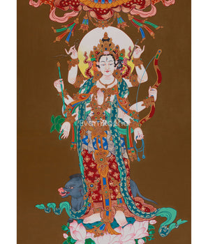 Goddess Marichi Thangka | Buddhist Deity of Light and Fearlessness