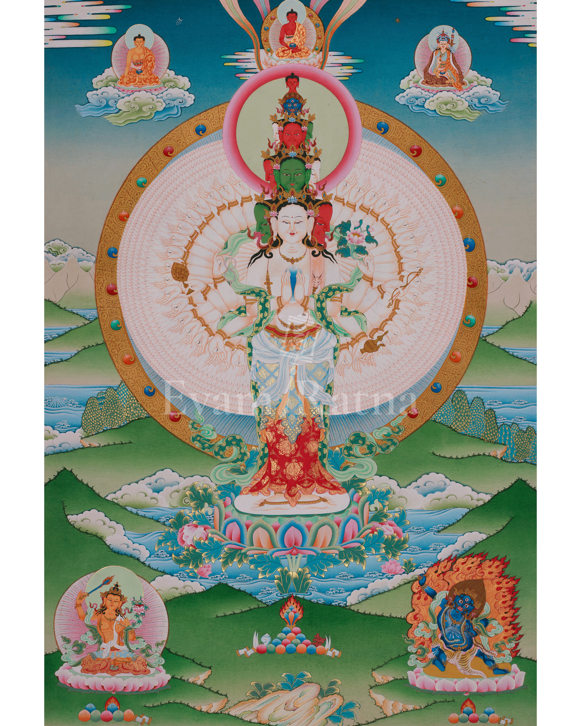 1000 Armed Chenrezig Thangka Artwork