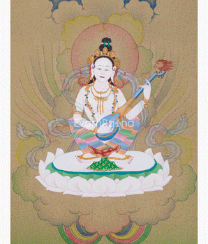 Original Goddess Saraswati Painting