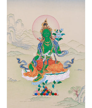 Shyama Tara Thangka | The Goddess of Protection and Compassion