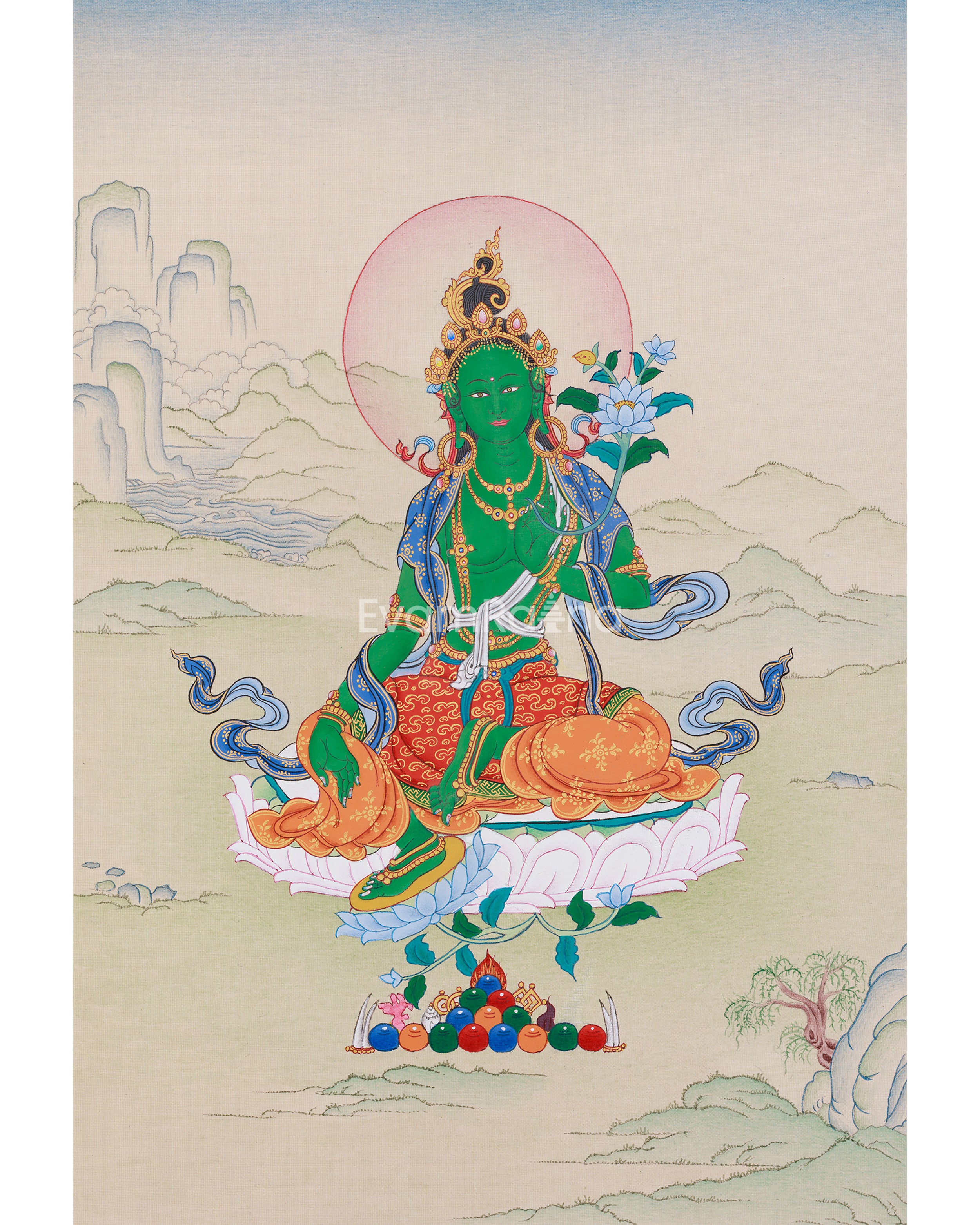 Shyama Tara Thangka | The Goddess of Protection and Compassion
