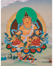 Traditional Yellow Dzambhala Thangka 