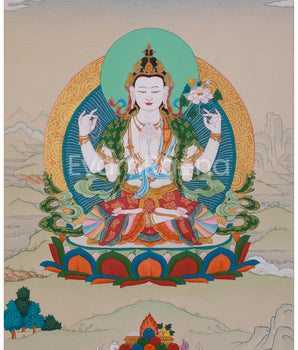 Compassion Buddha Chenrezig Painting