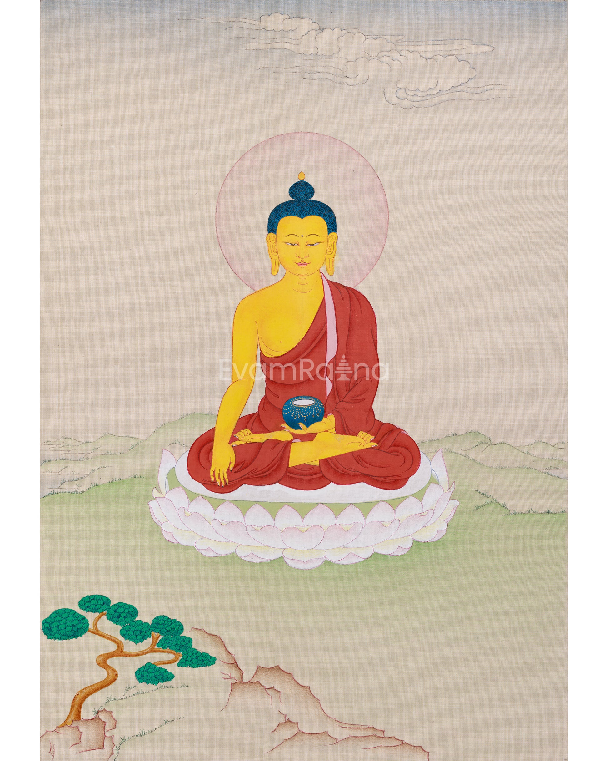 Tibetan Historical Buddha Shakyamuni Thangka