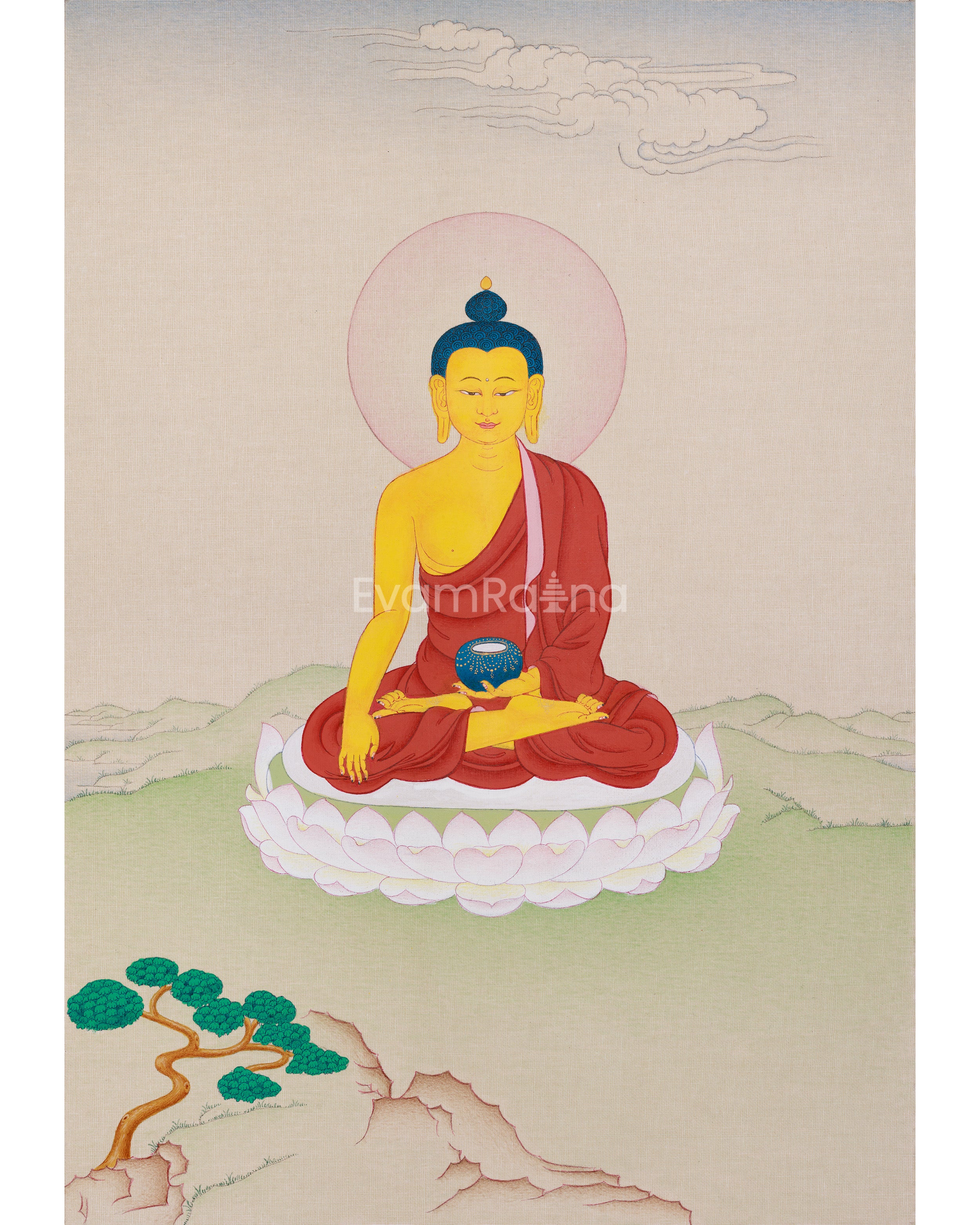 Tibetan Historical Buddha Shakyamuni Thangka