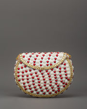 Handcrafted Pearl & Coral Side Bag