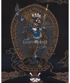 Singha Mukha Thangka Art | Guardian Of Wisdom And Protection | Wall Decors