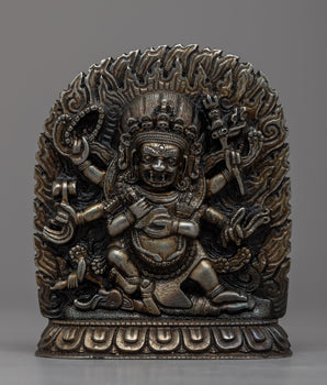 Six-Armed Black Mahakala Statue 