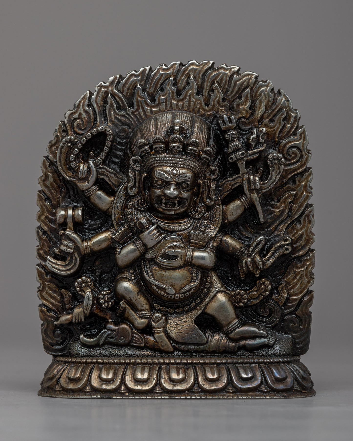 Six-Armed Black Mahakala Statue 