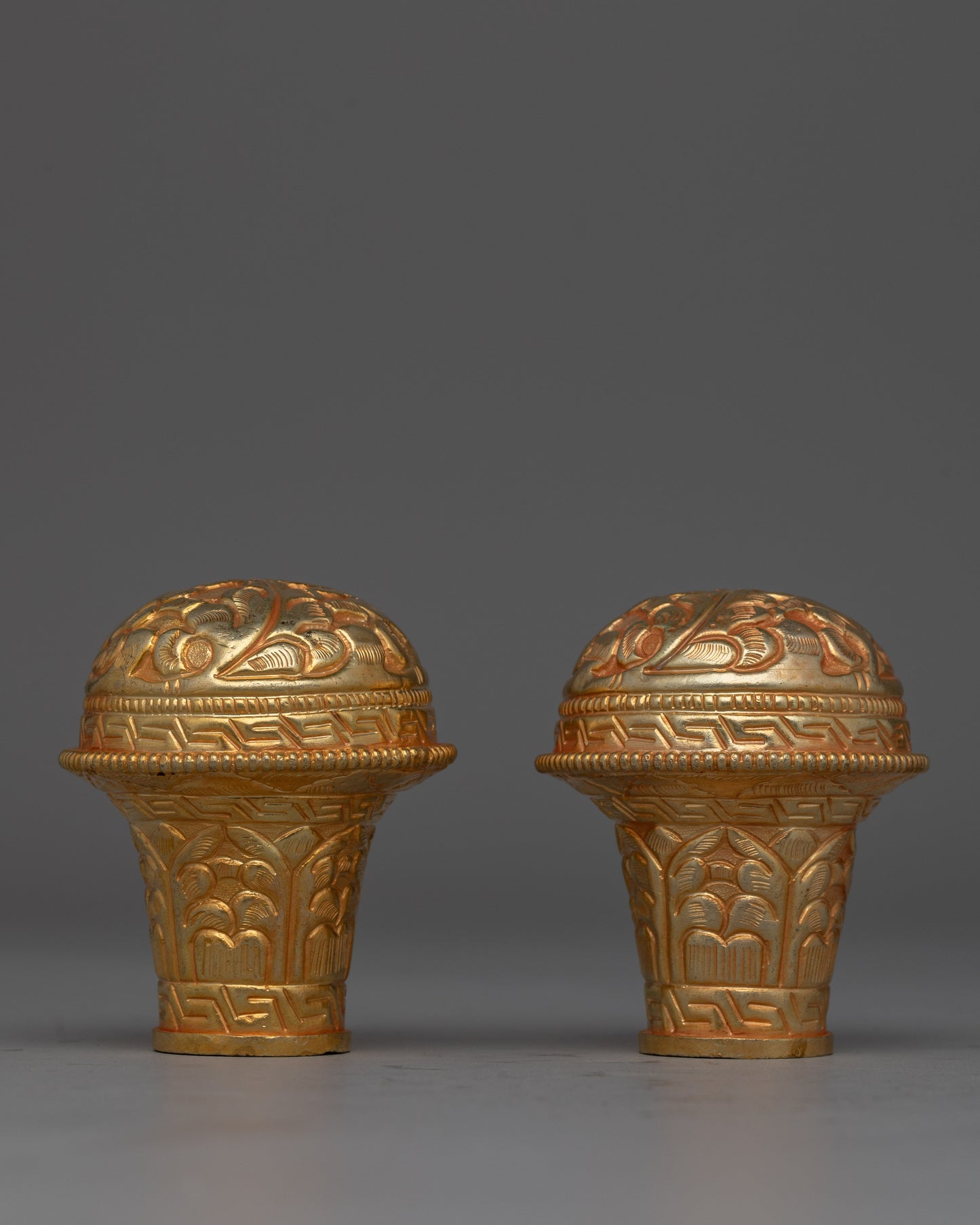 Gold plated Thangka Brocade Knob