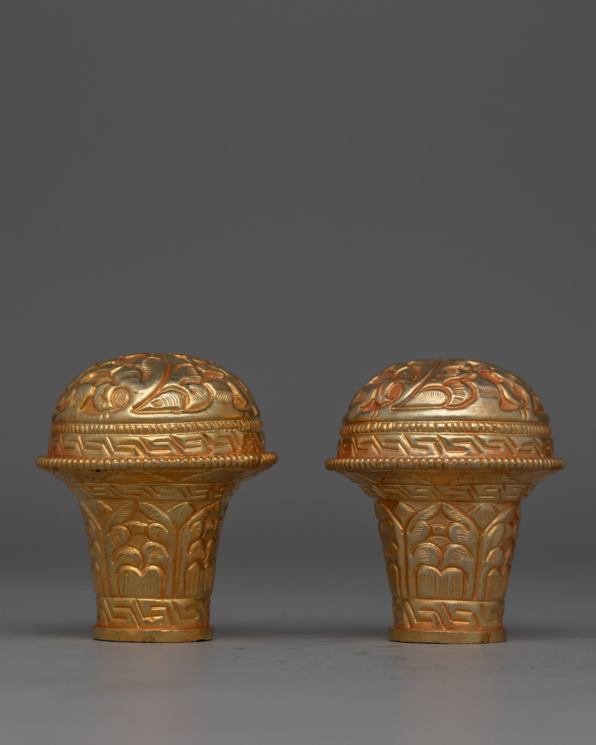 Gold plated Thangka Brocade Knob