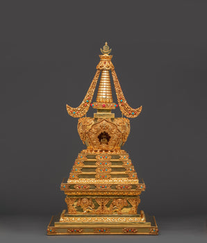 Turquoise coral stupa

