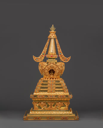 Turquoise coral stupa

