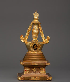 Sacred Tibetan Stupa Statue 
