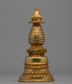 Gold-Plated Tibetan Stupa 